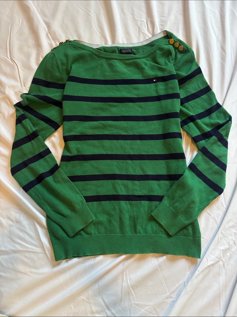 Tommy Hilfiger Green striped sweater